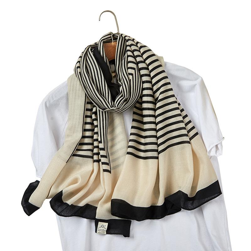 Toamnă Nouă Eșarfă Bumbac In Eșarfă Mătase Retro Elegantă Eșarfă Lungă În Dunge Şal Mare