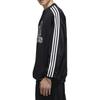 Adidas Fashionable Comfortable Versatile Crew Neck Pullover Striped Sweatshirt Men sweatshirt Black FN1663