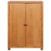 Wardrobe with Storage and Doors Brown Wood Based Material