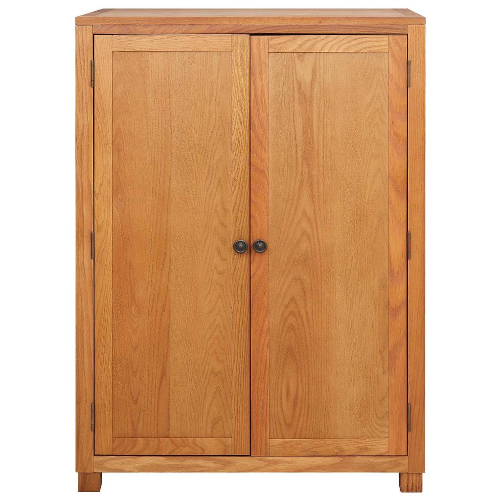 Wardrobe with Storage and Doors Brown Wood Based Material