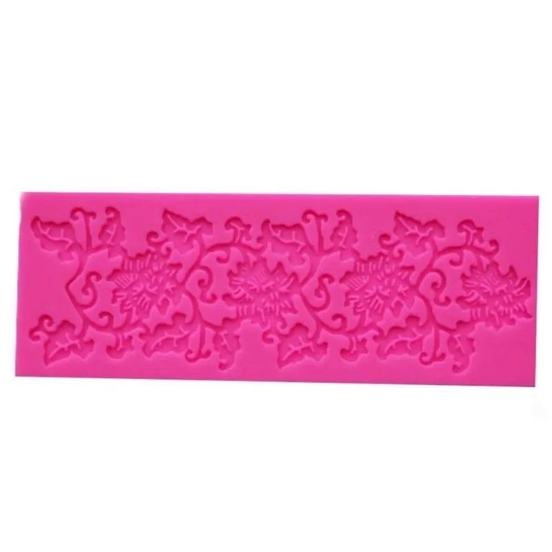 Embossed Vine Butterfly Lace Silicone Mold European Mirror Frame Fondant Cake Edge Decoration Tools Baking Supplies