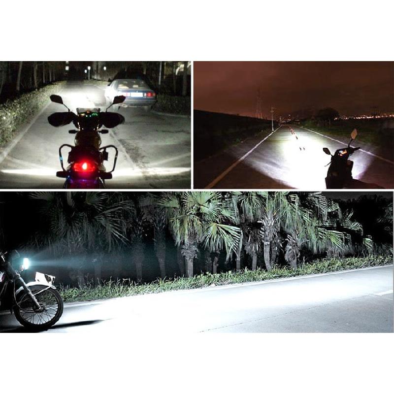 2Pc 80W Xenon White Led Motorbike Atv Headlight Fog Light Bulb 6500K P15D