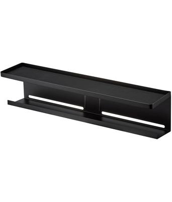 Yamazaki TV Back Storage W57 X D11 X Smart TV Back Router Storage 4484 Rack, Black, Approx. H12.5cm, Shelf,