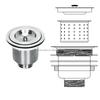 Gruppo Scarico Lavello Cucina in Acciaio Inossidabile 304 da 4-1/2 Pollici con Filtro