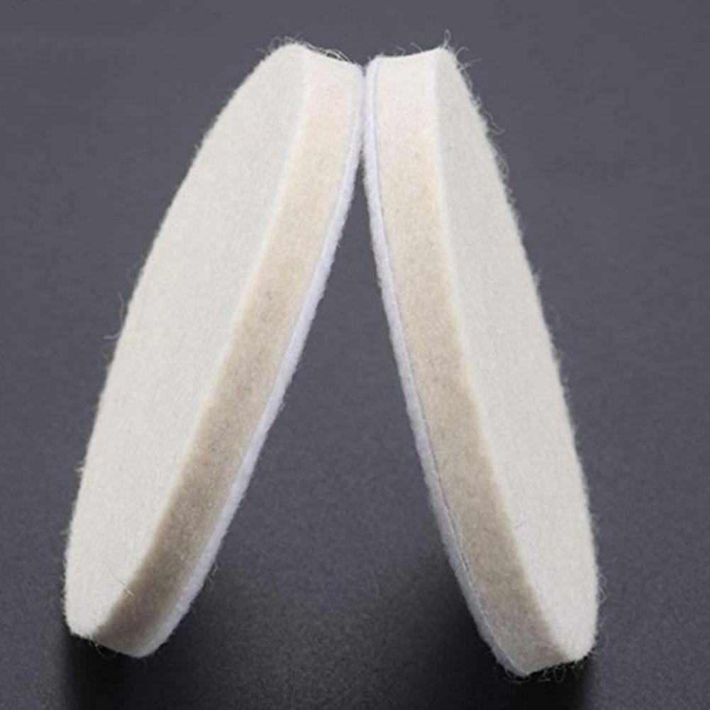 Professional Grade 80mm Wool Felt Buffing Pads Set of 2 for Refinishing