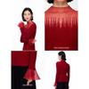 VEROMODA 2025 Autumn Lamb Wool Beaded Ruffle Sleeve Knit Top