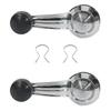Juego de par de manivelas cromadas para puerta y ventana, para Pontiac Cadillac Chevy Olds Buick