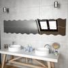 Day and Night - Day and Night Wall Mirrors 4 Units Wavy Glass 100x23 Cm