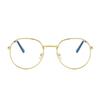 New Metal Frame Men's and Women's Small Fresh Glasses Artistic Round Metal Large Frame