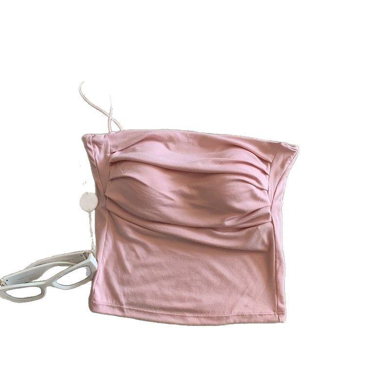 Women Crop Tank Top Sexy Square Neck Double Lined Ruched Corset Cute Cropped Sleeveless Cami Summer Outfit Going Out Top