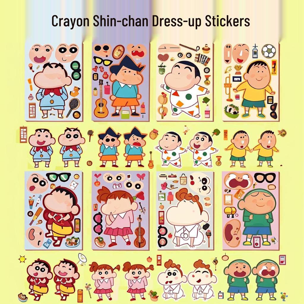 Princess Elsa Dress-Up Stickers: Educational DIY Cartoon Makeup Set for Kids