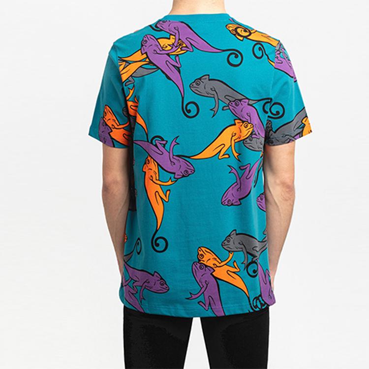 adidas Originals Trefoil Allover Mehrfarbiger Chamäleon-Print Kurzarm-T-Shirt Herren Tops FM3686