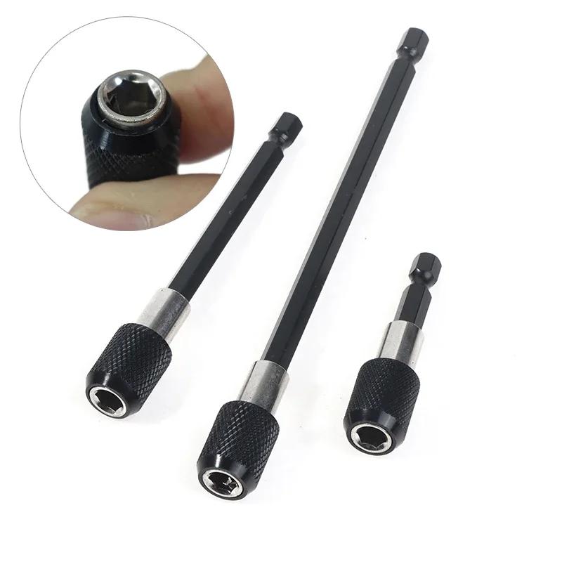 Extension Bar 1/3PCS Magnetic Bit Holder Extension 60mm 100mm 150mm 1/4 Inch Hex Shank Quick Release Screwdriver Bit Holder