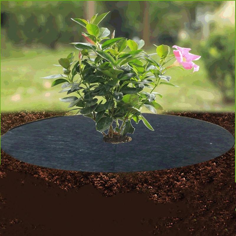 Non-Woven Tree Mulch Ring Weeding Barrier, Protector Mat, Plant Cover, Anti Grass, Gardening Fabric Weed Control, 15cm-82cm