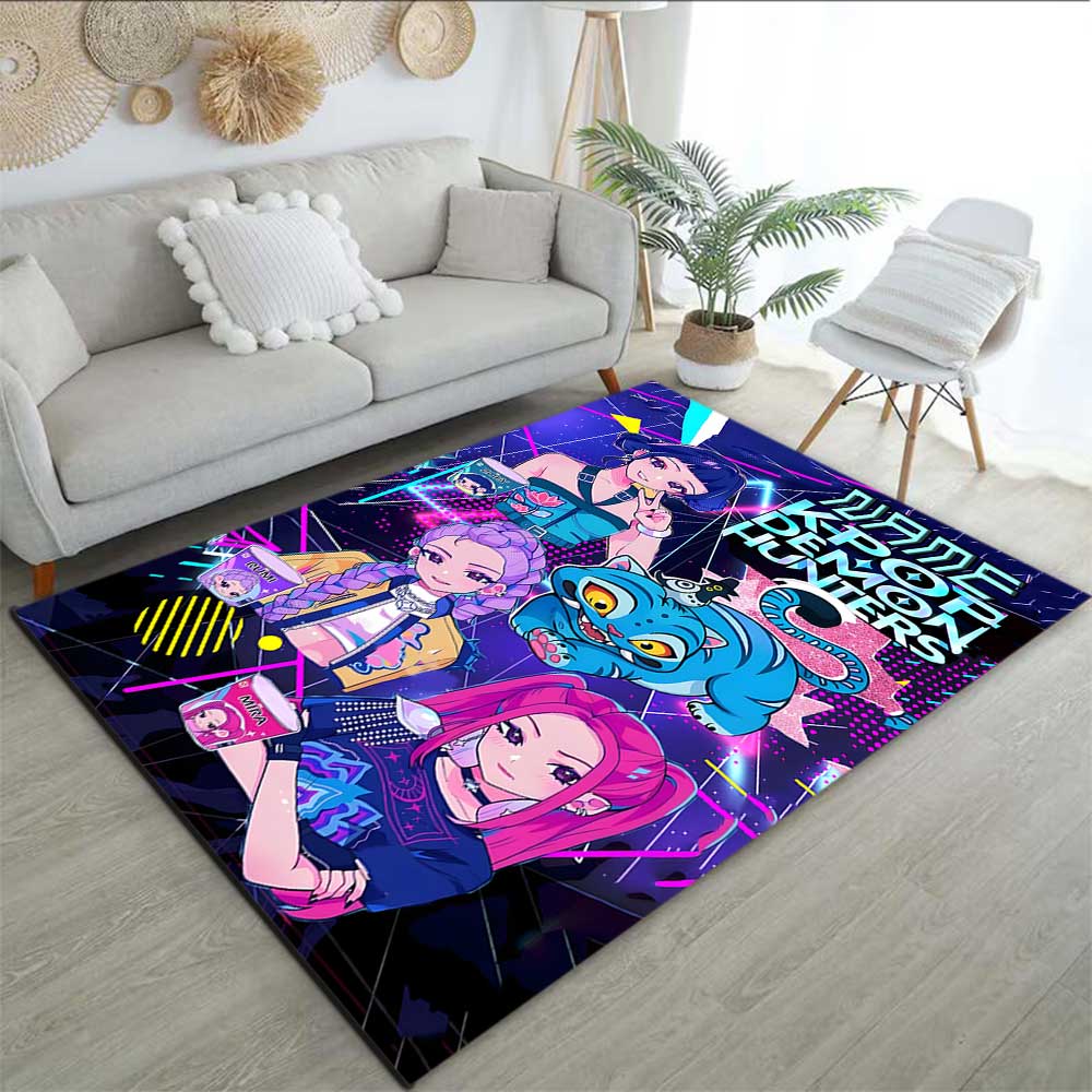 K Pop Demon Hunters Customize your name rug, office chair cushion, home bedroom living room gift.