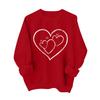 Women's Fashionable Casual Long-Sleeved Valentine's Day Heart Print Pullover Sweatshirt