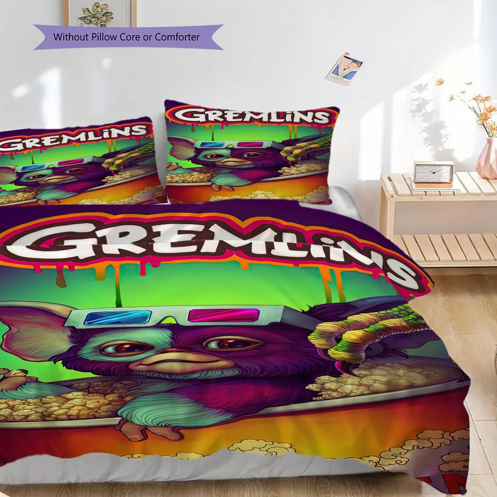 Gremlins 3D Movie Home Soft Sofa Cover Blanket Down Pillowcase Duvet Cover Without Core Bedding 1 Duvet Cover 2 Pillowcase Without Core