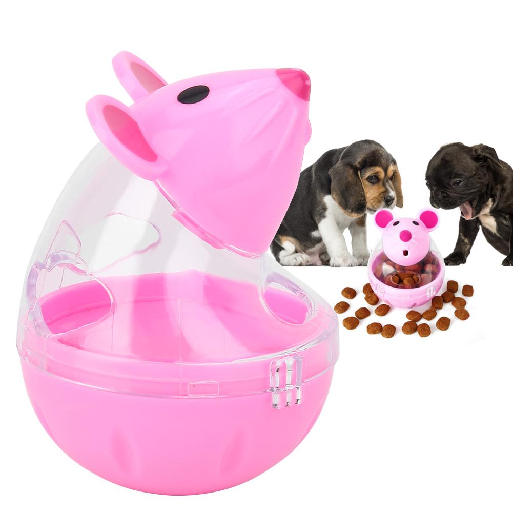 Pet Cat Dog Leakage Feeder Slow Food Dispenser Mice Tumbler Design Ball Toy