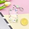 Bear Cartoon Acrylic Card Holder Rabbit Lanyard Bus Card Box Cute Rabbit Card Case  Outdoor