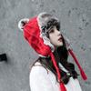 Sombrero de invierno sombrero de lana para mujer sombrero tejido cálido sombrero Lei Feng sombrero con protección para las orejas para mujer otoño e invierno versión coreana grueso a prueba de viento cubre orejas