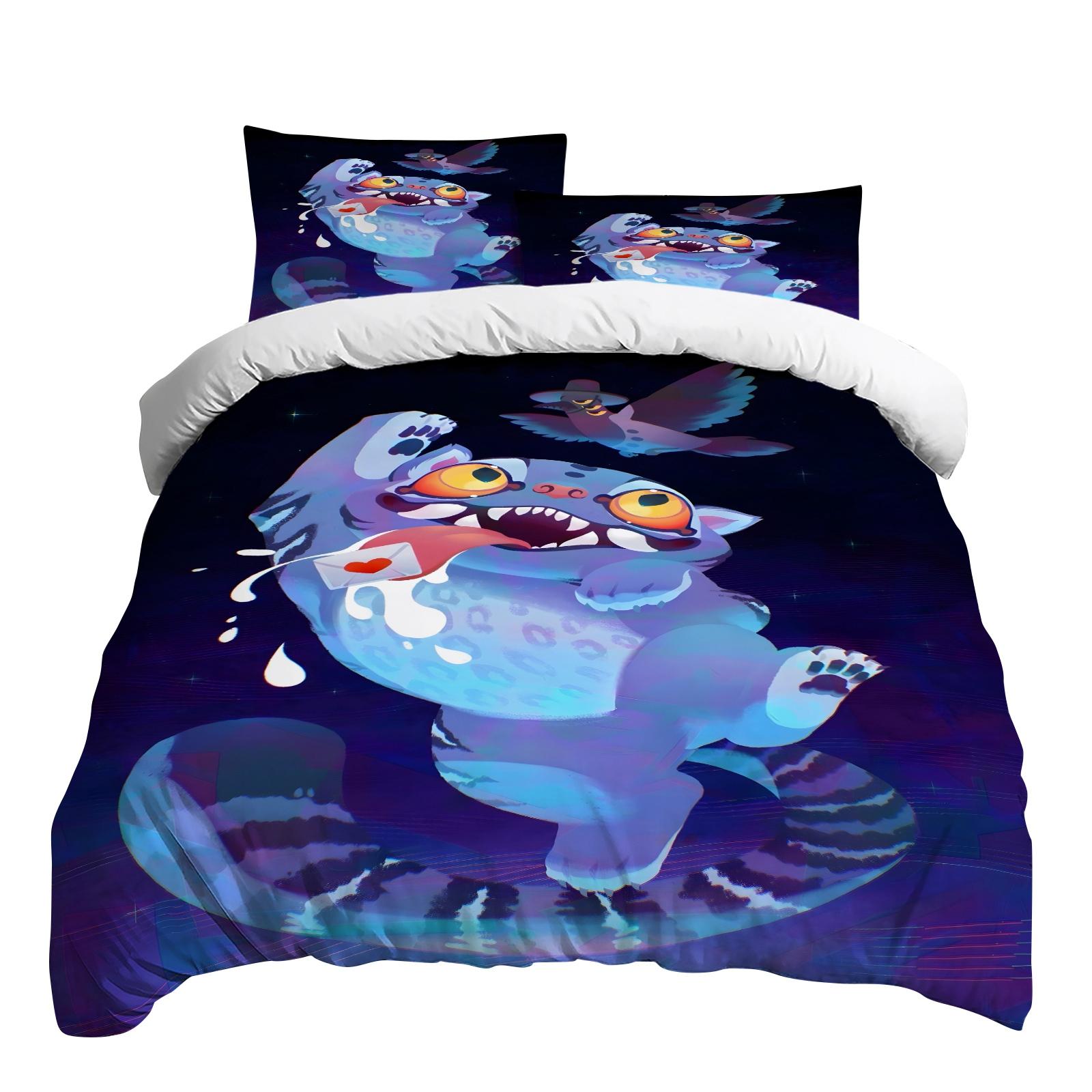 

Підодіяльник із принтом із різдвяними прикрасами Двоспальне ліжко з надзвичайно м’якої щітки з мікрофібри Зручний набір із застібкою-блискавкою та 2 наволочками One Size