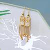 New Design Natural Hetian White Jade Round Magnolia Fringed Long Earrings Chinese Bright Retro Ladies Brand Jewelry