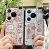 Protective Kickstand Phone Case For Huawei P70 Pro/Pura 70 Pro+ Wrist Strap Shockproof Dirt-resistant Cartoon Cute Ring