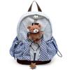 Outdoor Hiking Backpack Small Sweet Cute Plaid Canvas Schoolbag College Student Light Travel Backpack