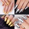 1 stücke Nagel Glitter Metallic Reiben Staub Gel Polnischen Pigment Shinning Metall Maniküre Decor Magie Spiegel Pulver Gold Silber Chrom