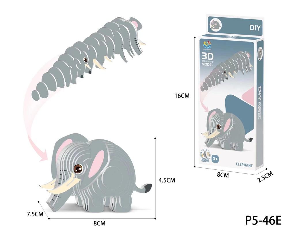 Animal 3d Dinosaur Model Craft Kit Diy Paper Jigsaw Puzzle Kid Toy Educational