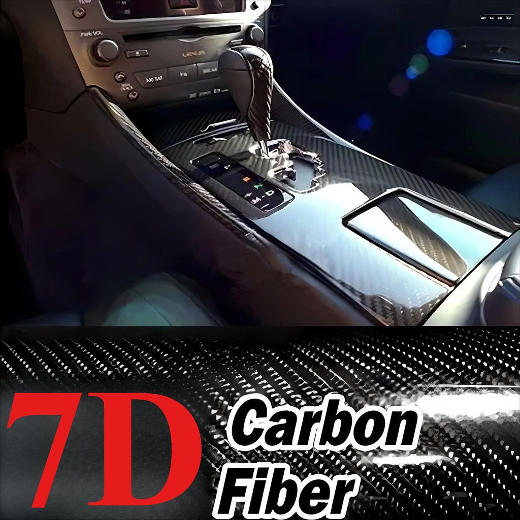 7D Carbon Fiber Car Film Interior Moulding Stickers PU Leather Gap Filler DIY Braid Trim Strip Universal Self Adhesive Sticker