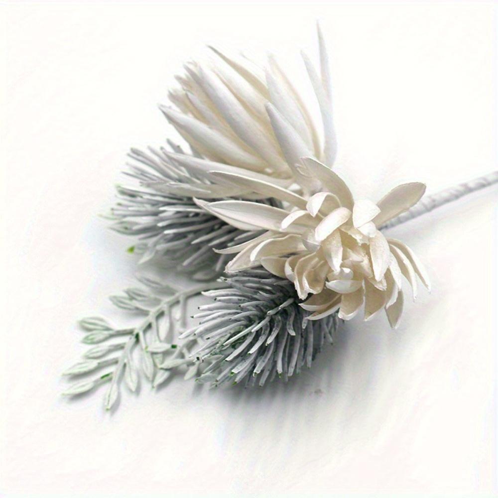 3Pcs Christmas Simulation Flower Bouquet Pine Needle Decorations DIY Handmade Materials Home Wedding Party Decorations