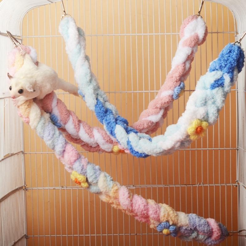 Hamsters Climbing Cotton Rope Toy Cage Accessories Sugar Gliders Hanging Swing
