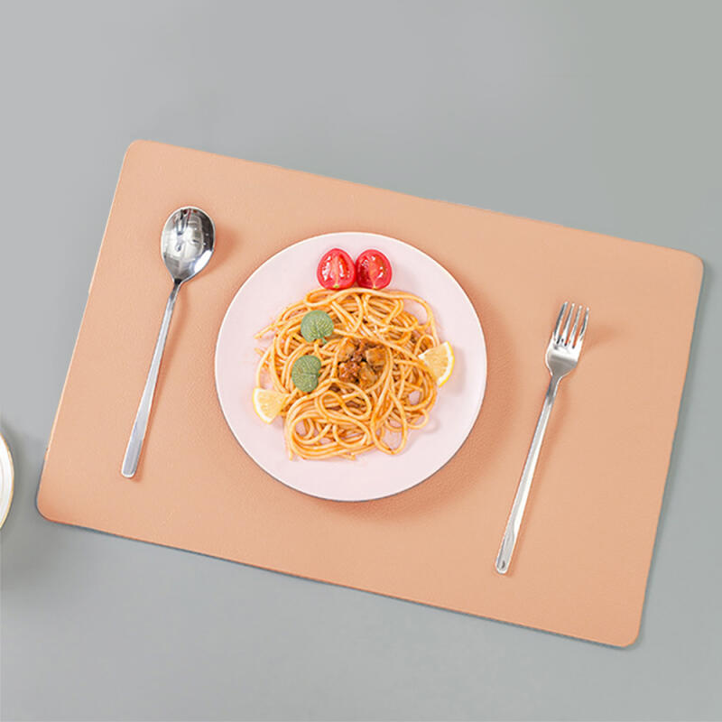 Leather Waterproof Plating Placemat (Indie Pink)