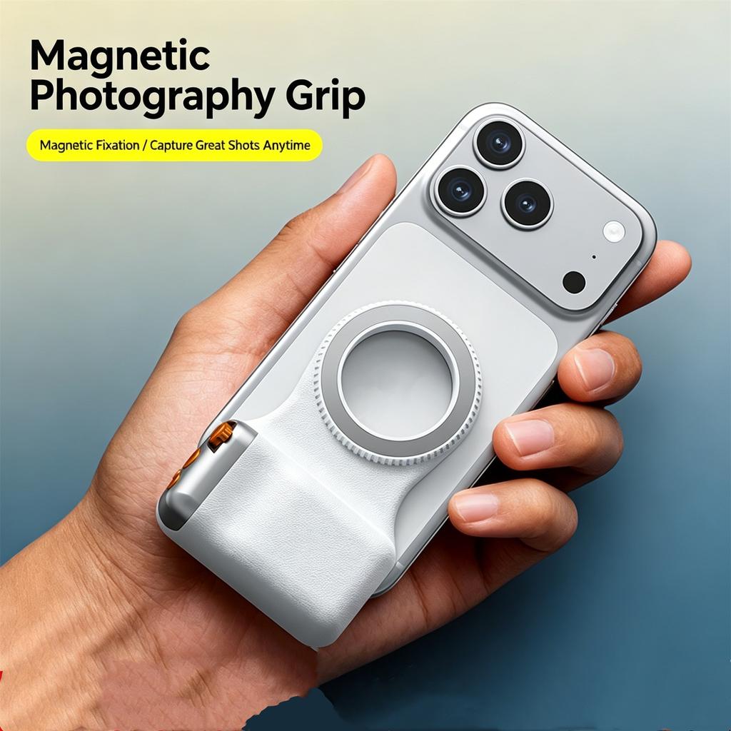 Magnetic Phone Camera Shoot Hand Grip Remote Control Shooting Assistant Stabilizer for Zoom Photography Phone Shooting Accessory