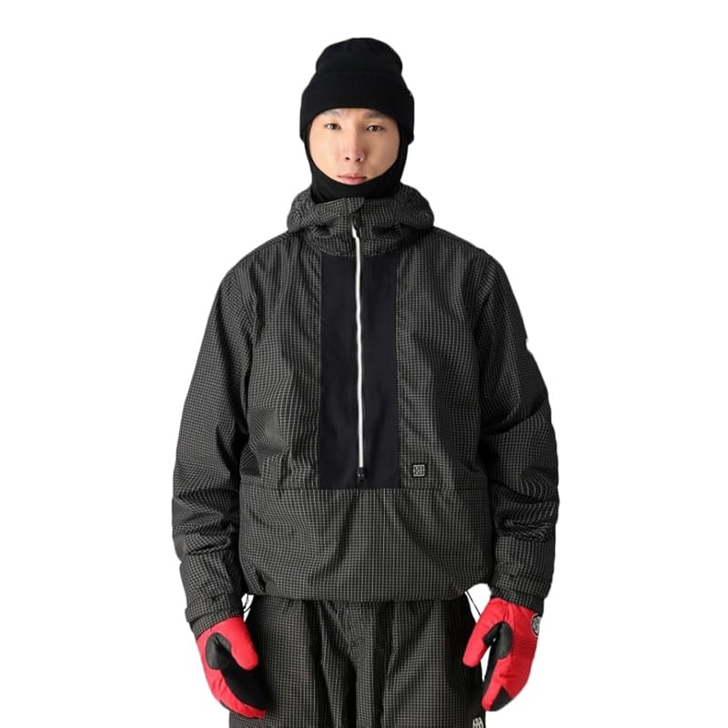 

686 (686) GHOST 2.5L shell anorak jacket M3WN136-BLACK GRID CB (Black/LL/Men s)