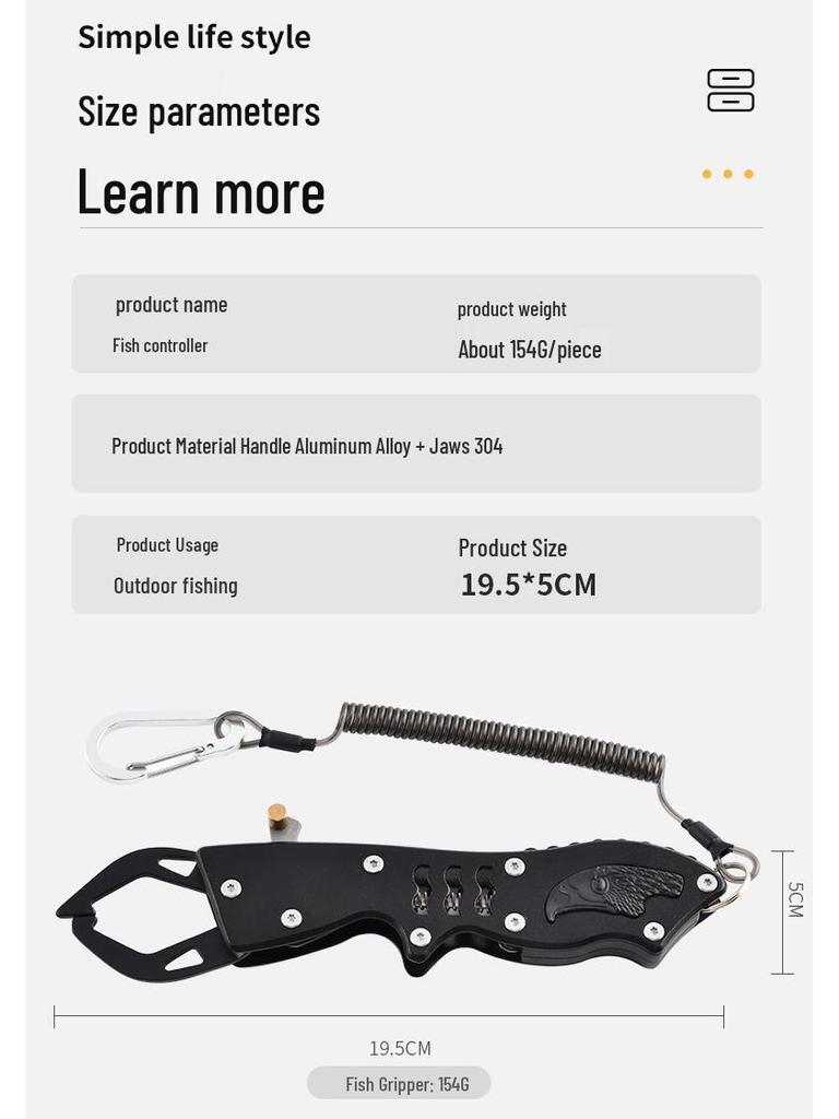 Stainless Steel Fish Control Pliers - Portable Fishing Tool