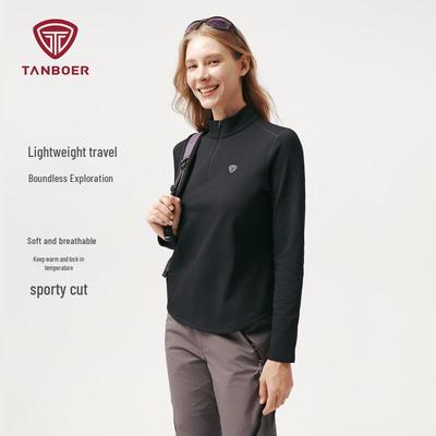 Women's Warm Mock Neck Long-Sleeve Sweatshirt