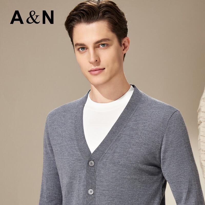 Antonio Men's Light Business V-Neck 100% Cashmere Cardigan