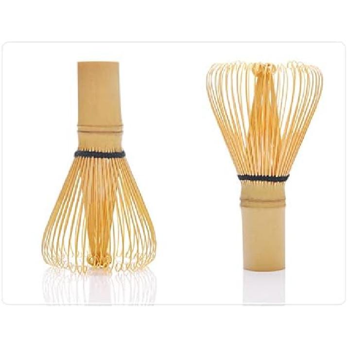 Handcrafted Golden Bamboo Matcha Whisk, Traditional Japanese Chasen Matcha Stirrer -Bamboo Whisk Made from Durable and Sustainable Organic Bamboo
