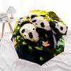 1pc Four Winning Pandas Automatic Opening and Closing Umbrella - Suitable for Various Occasions, Outdoor Activities, Lightweight and Durable
