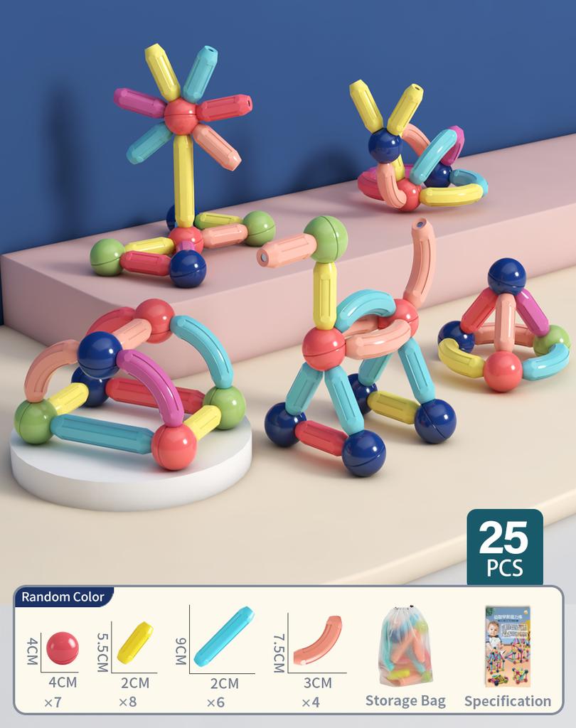 Magnetic Building Sticks Blocks Toy Stem Educational Construction Toys 3D Magnet Building Puzzle Toys Gift for Kids and Toddler