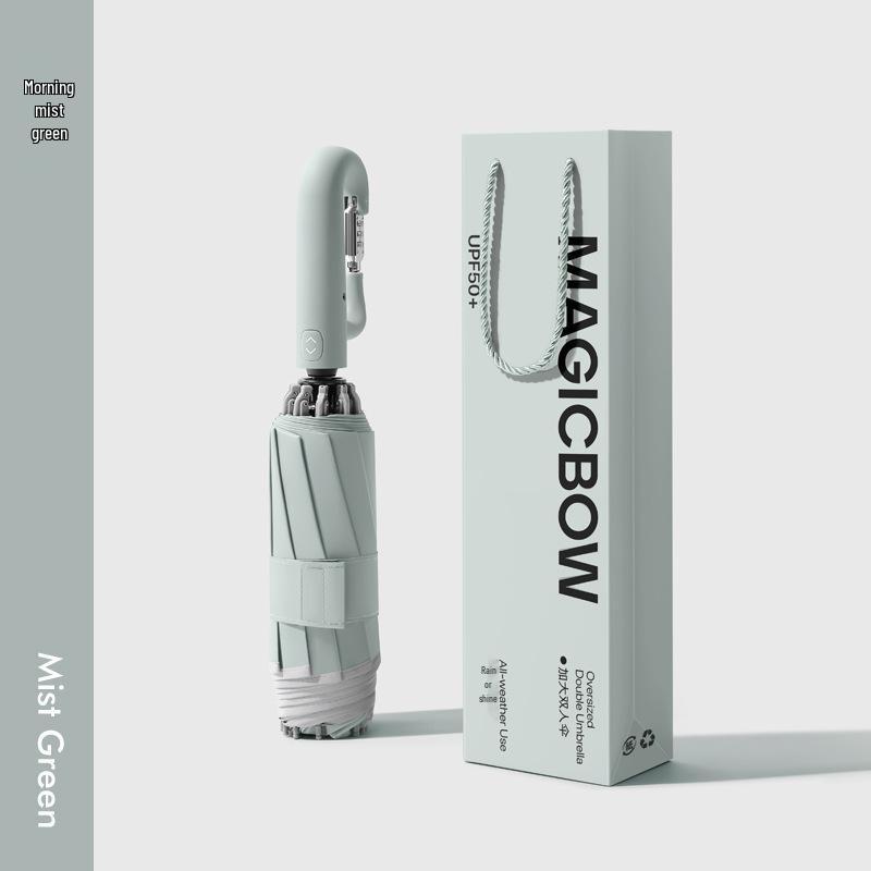 

Вітрозахисна двостороння парасолька з кодовим замком - Портативний сонцезахист та захист від дощу для чоловіків та жінок All-Weather, Rustproof Aluminum Alloy