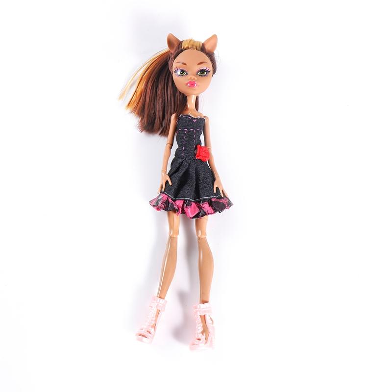 3PCS/set Fasion Monster Dolls Draculaura/Clawdeen Wolf/ Frankie Stein / Black WYDOWNA Spider Moveable Body Girls Toys