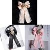 Butterfly Bow Dress Collar Brooch With Pearl Accents For Women