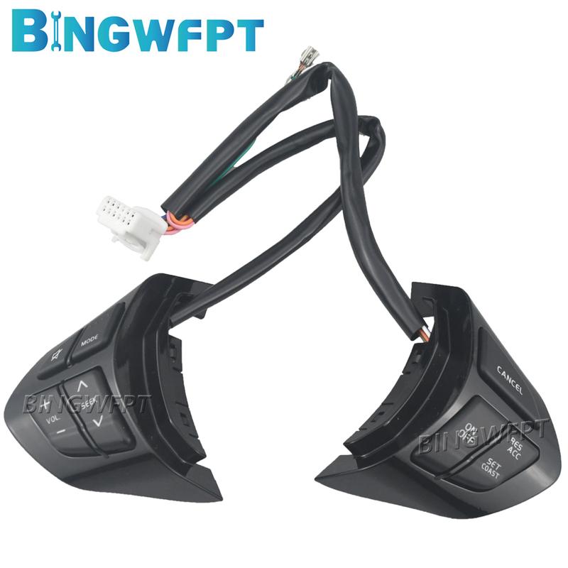 4 (Color) Red Backlight For Suzuki Grand Vitara II 2007-2013 Steering Wheel Cruise Control Button Switches