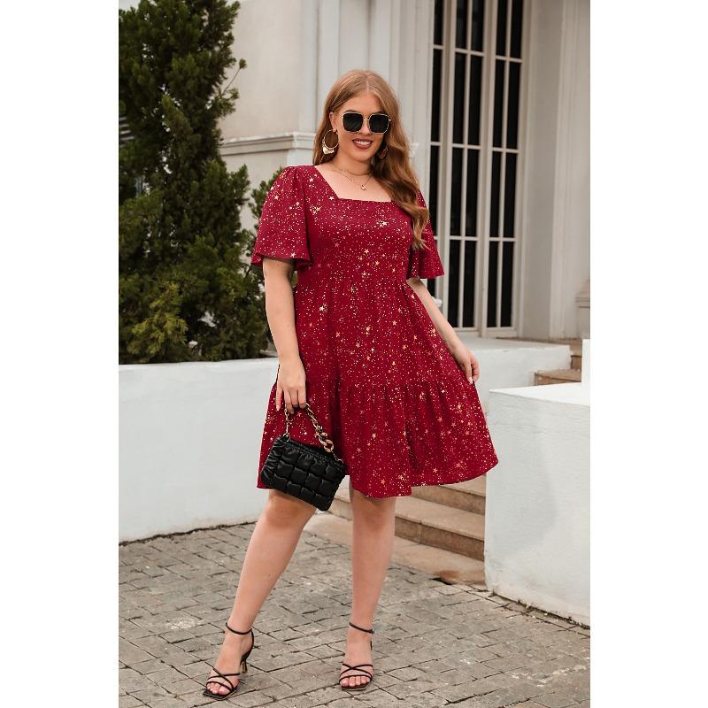 Summer Women's Dress Plus Size Printed Casual Loose Dress Cocktail Party Elegant Dresses
