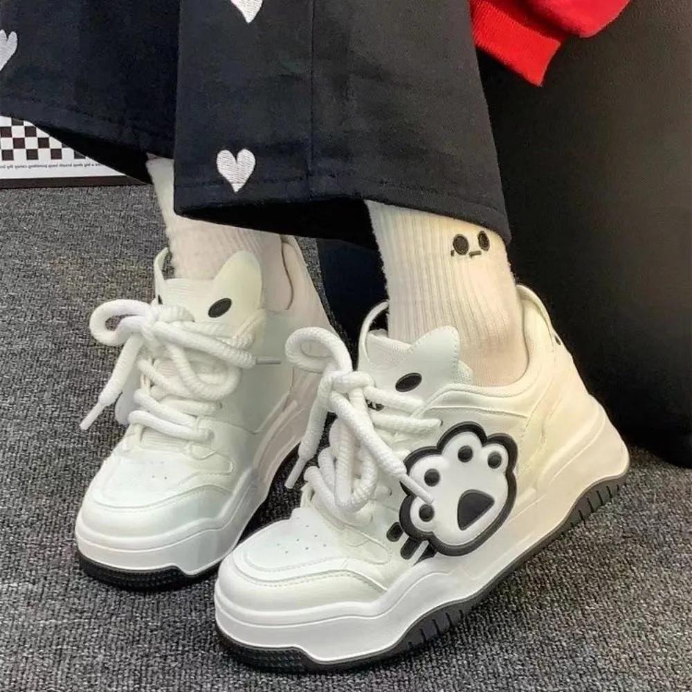 Mode Frühling Herbst Neue Designer Plateau Sneaker Damen Mode Designer Cartoon Freizeitschuhe Damen Weiß Sport Zapatillas Mujer
