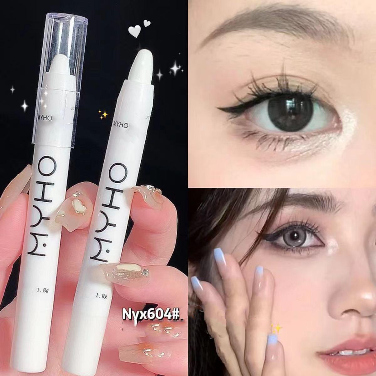 

Осветляющий хайлайтер для теней для век, ручка для сна со вспышкой, жемчужно-белый взрыв, многофункциональная ручка для теней для век 1# Matte white