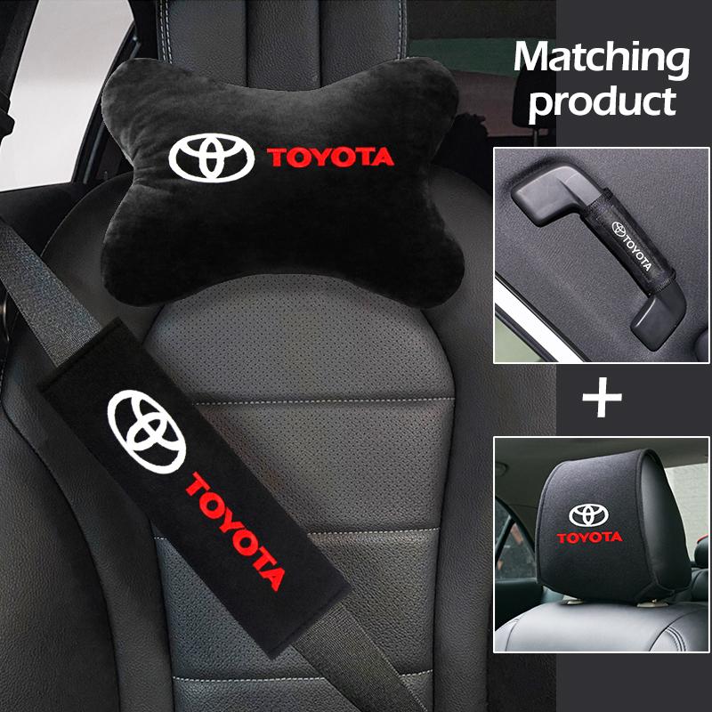 AVD4    Car exterior annual inspection stickers For Toyota Car Set Car Head Neck Rest Pillow Auto Seat belt Pads Headrest cover